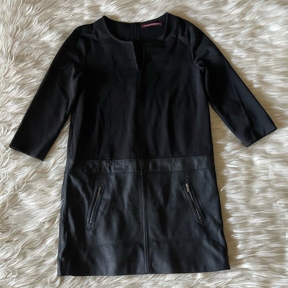 Comptoir Des Cotonniers Leather Block Dress - Picture 6 of 14